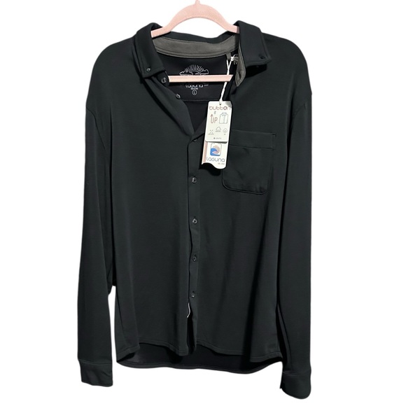 Laguna Men’s Soft Black Button-Up Shirt Size L - Picture 2 of 7